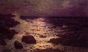 unknow artist Moonlight on the Sea and the Rocks Spain oil painting artist